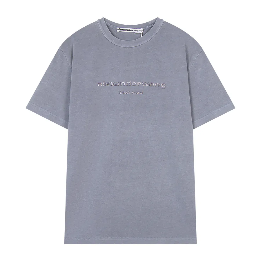 Alexander Wang 2024 Flash Powder Tee Retro Blue & Concrete Gray