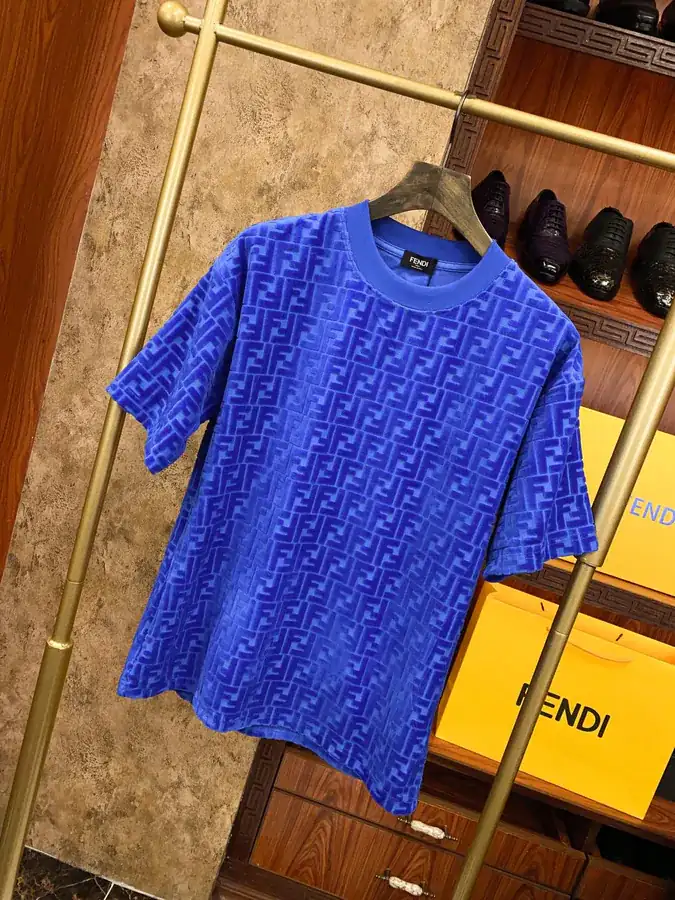 FEND Finery 2024 Spring Summer Velvet Print T Shirt