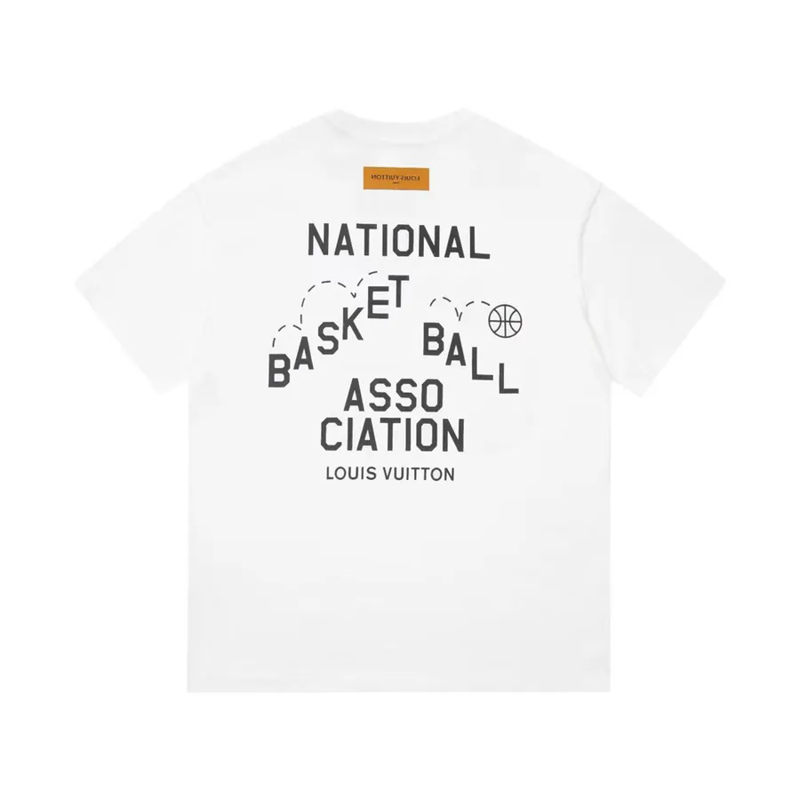 1V Lemaire x NBA Collaboration Logo Print Classic Round Neck T Shirt