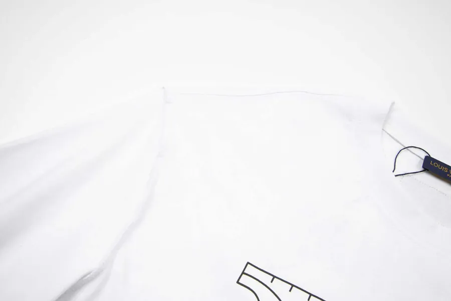1V Lemaire x NBA Collaboration Logo Print Classic Round Neck T Shirt