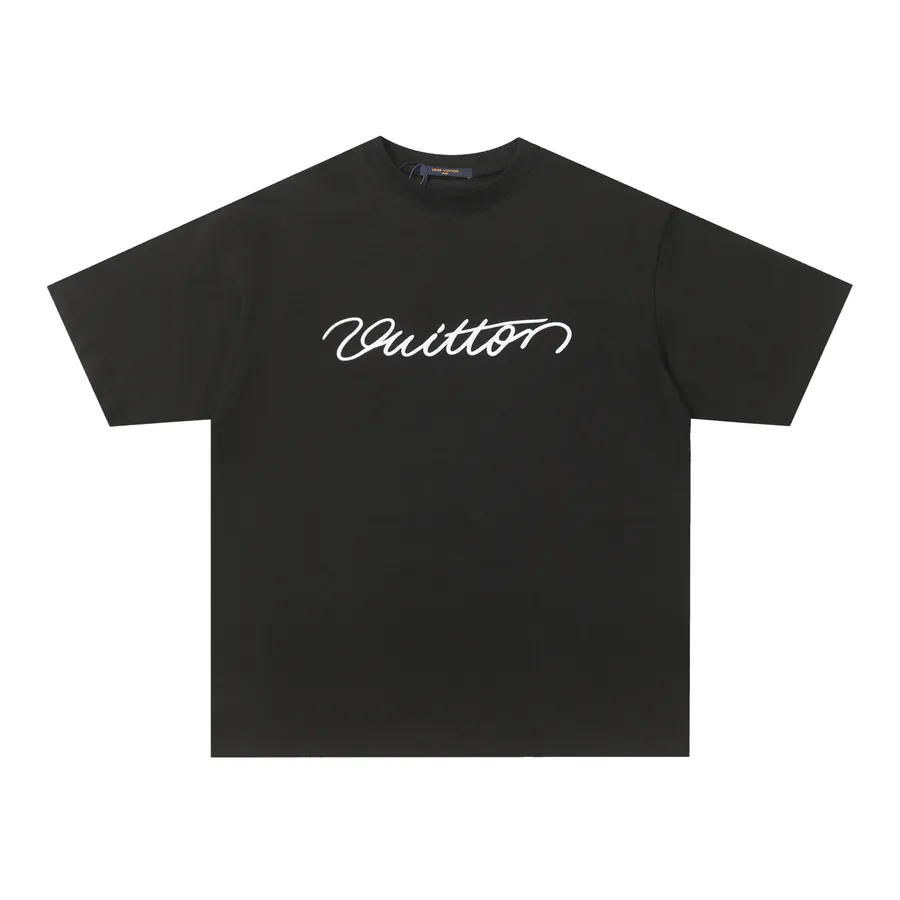 1V Logo Embroidered Short Sleeve T Shirt by Lemaire