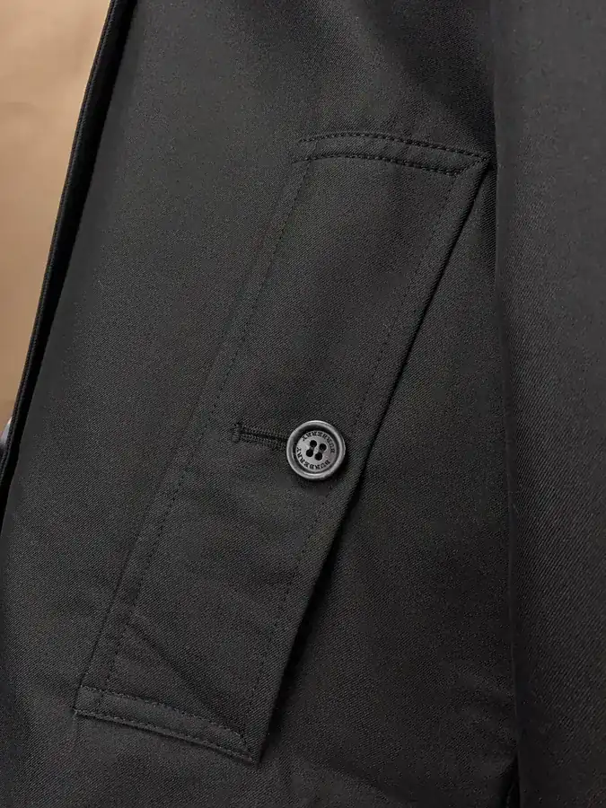 Burberry Short Trench Coat with Stand Collar
