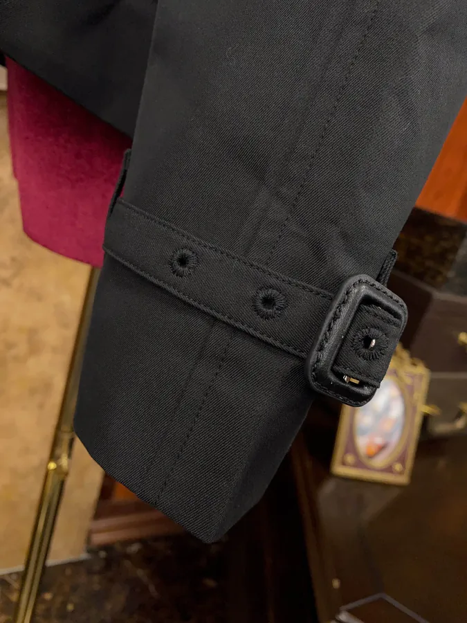 Burberry Short Trench Coat with Stand Collar