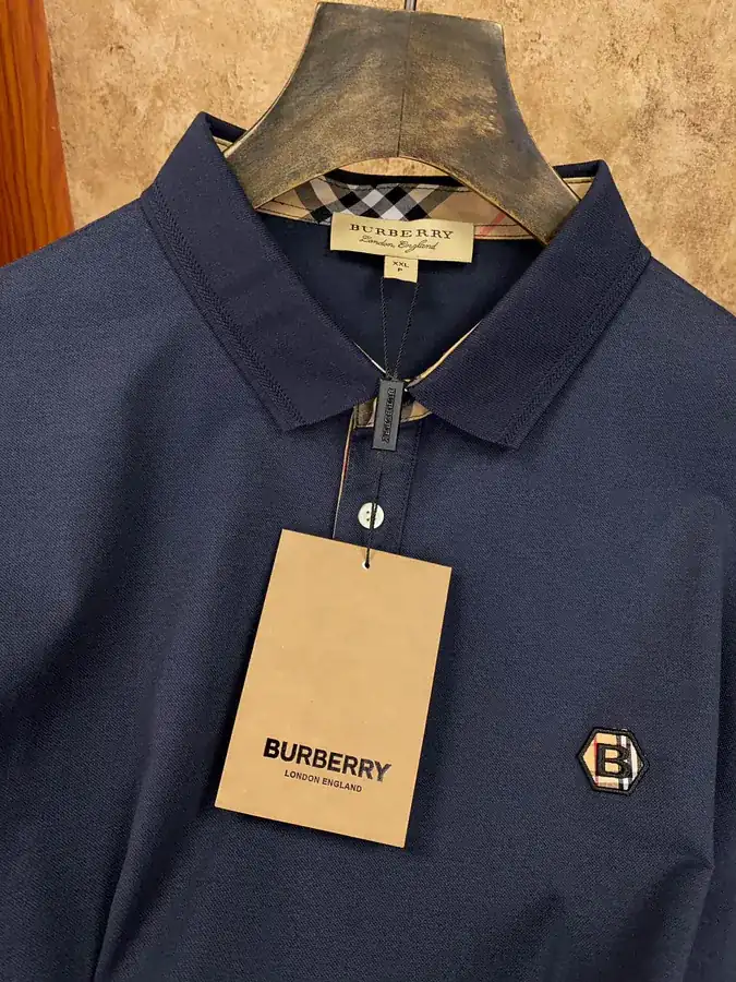 Burberry PoIo T Shirt with Vintage Check Pocket
