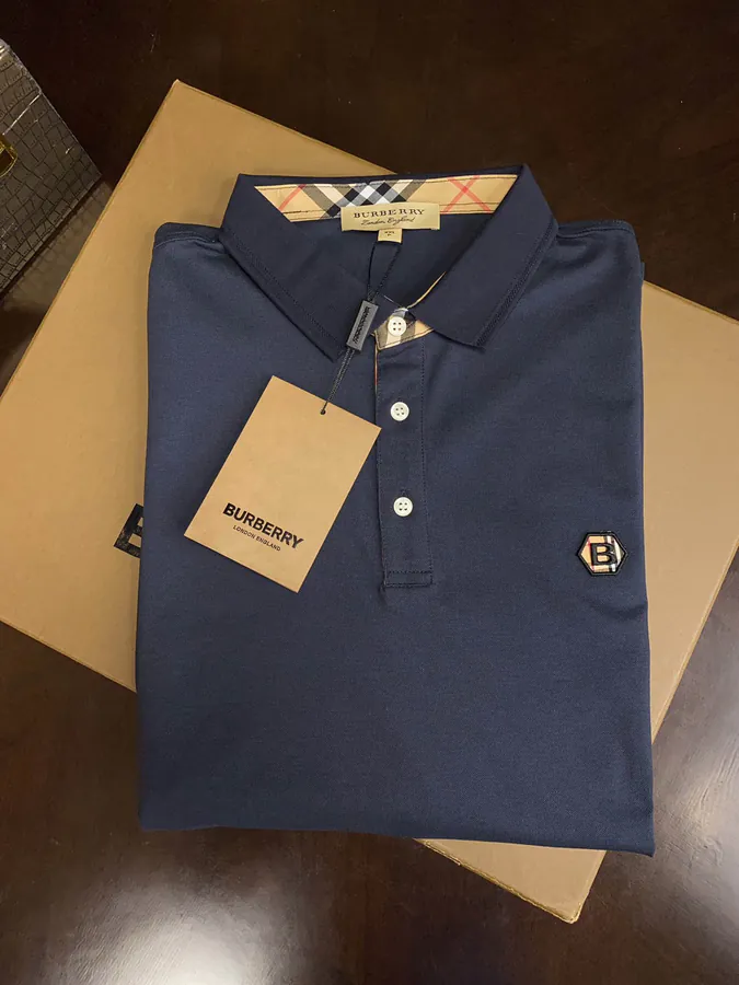 Burberry PoIo T Shirt with Vintage Check Pocket