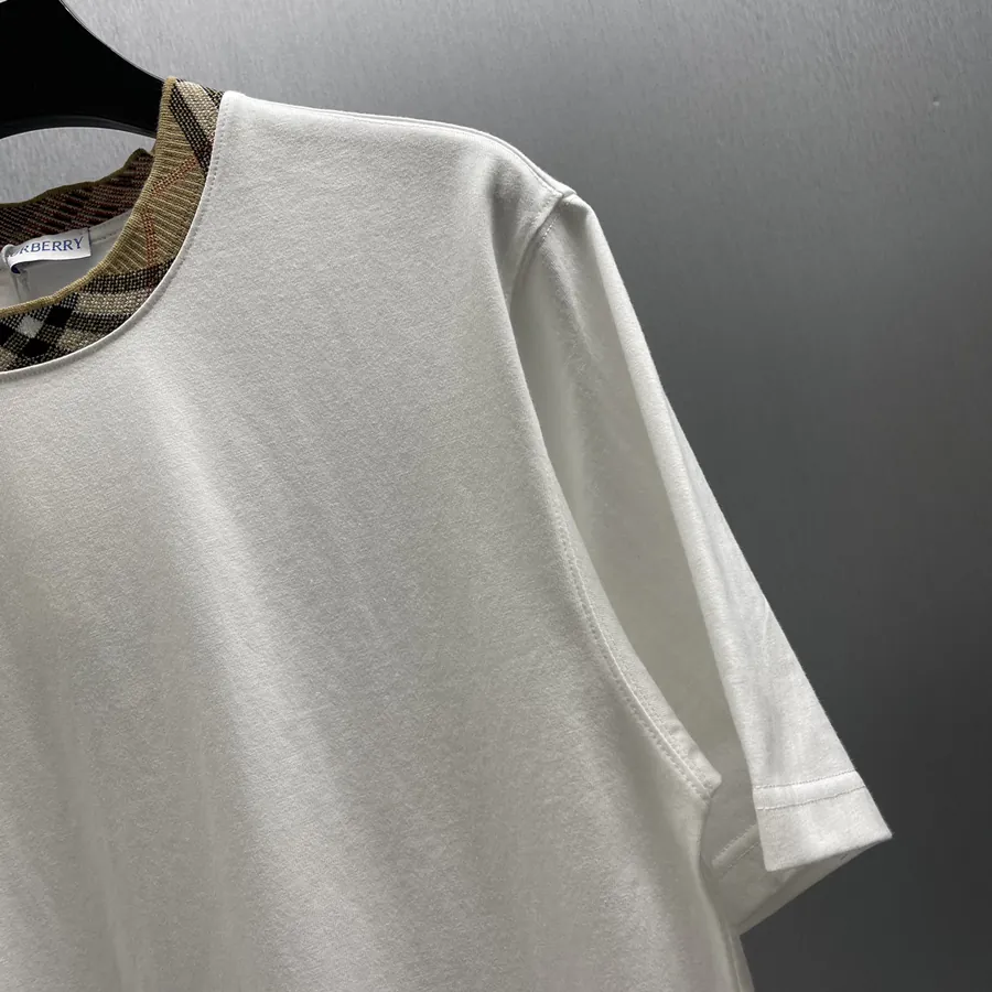Burberry 2023 New Arrival Checked Cotton Work T Shirt