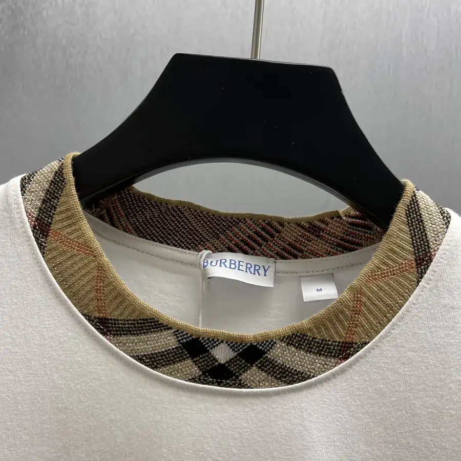 Burberry 2023 New Arrival Checked Cotton Work T Shirt