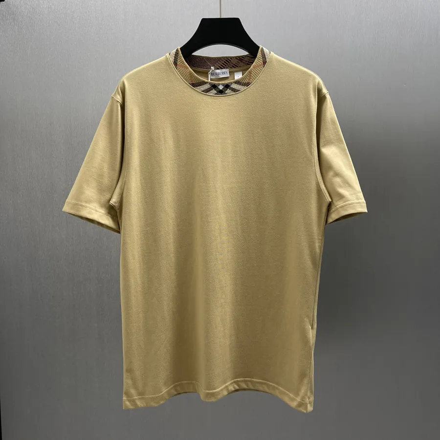 Burberry New Arrival Checkered Pattern Cotton Work T Shirt