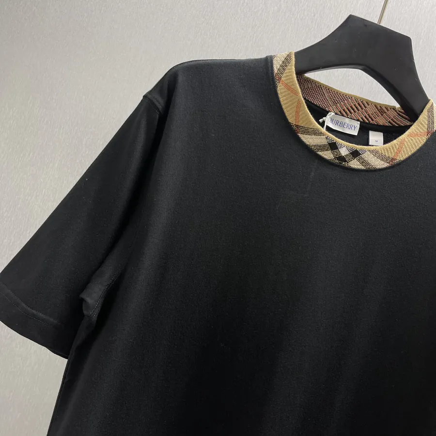 Burberry New Arrival Checked Cotton Work T Shirt