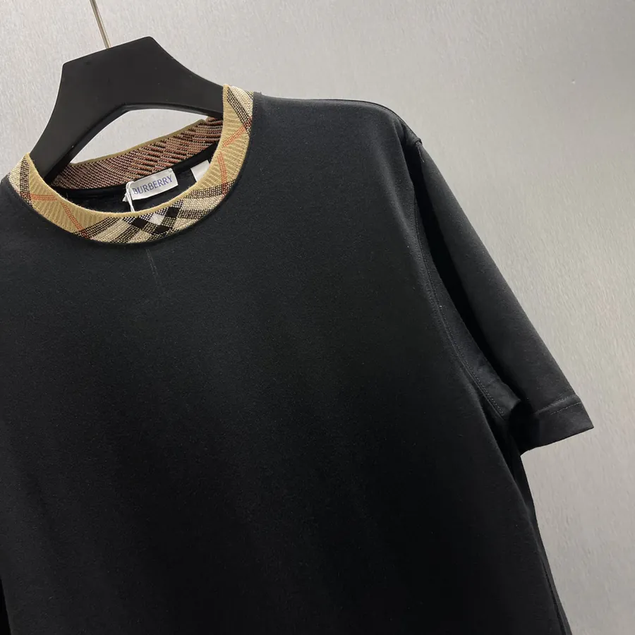 Burberry New Arrival Checked Cotton Work T Shirt