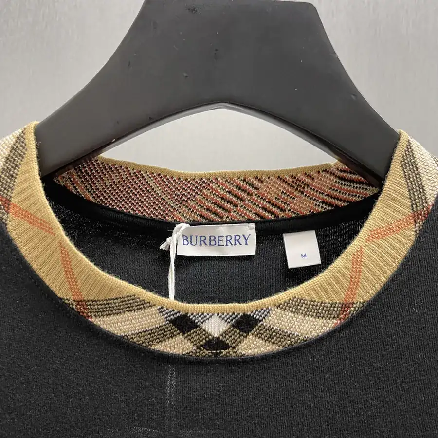 Burberry New Arrival Checked Cotton Work T Shirt