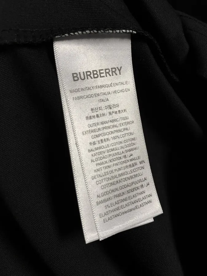 Burberry Barbour Round Neck Short Sleeve T Shirt, Loose Fit, Unisex