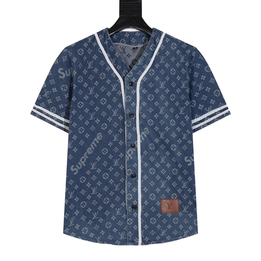 Supreme x LV 联名棒球服开衫外套短袖