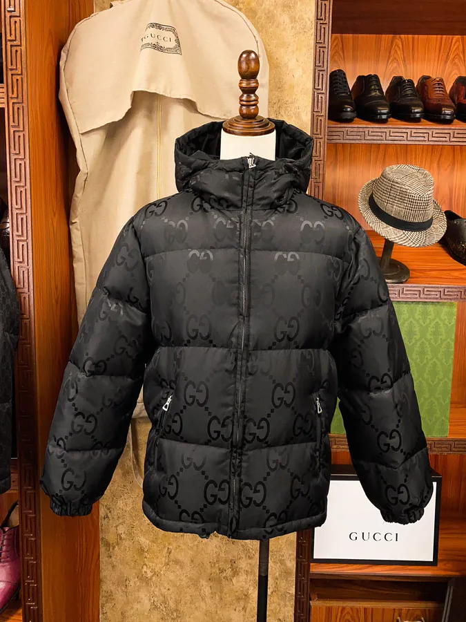 New Double G Logo Black Fleece Jacket by GUCC1