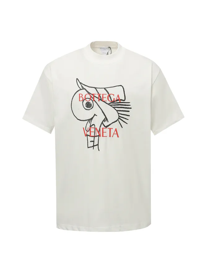 Bottcea Ventea New BV Minimalist Fashion Logo Back Print Short Sleeve T Shirt