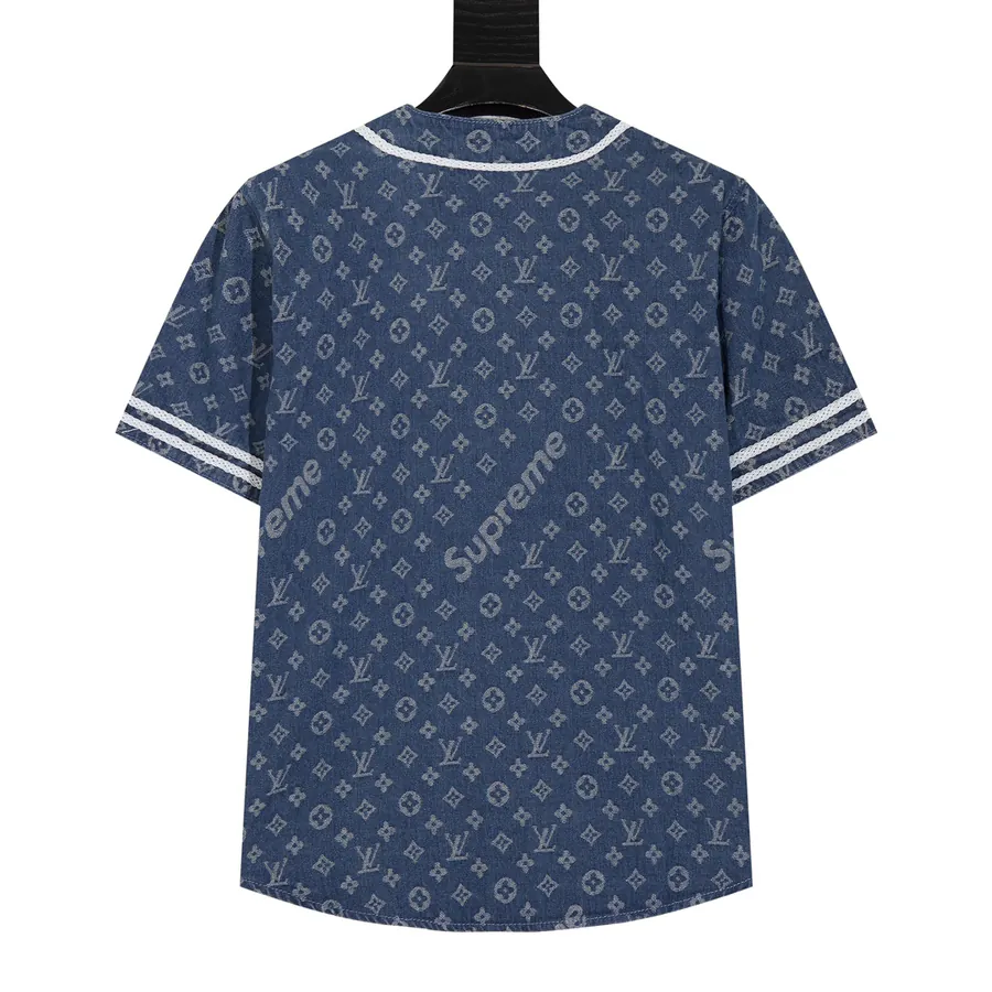 Supreme x LV 联名棒球服开衫外套短袖