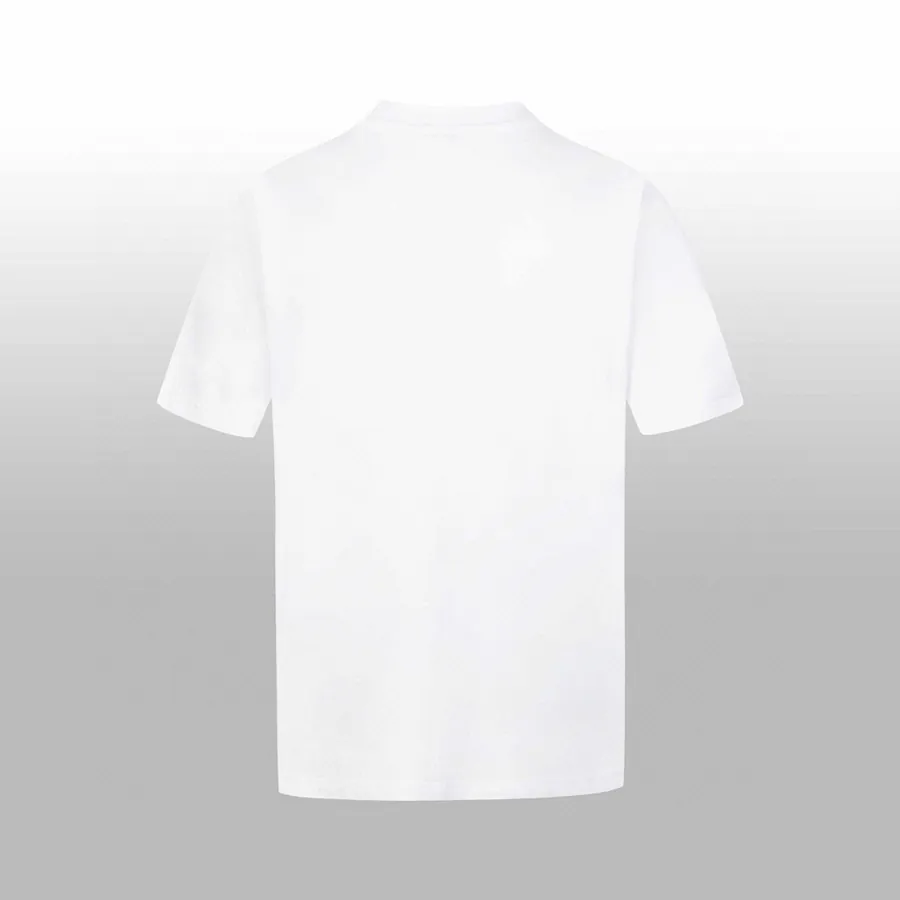 1V Leather Embroidered Logo情侣短T