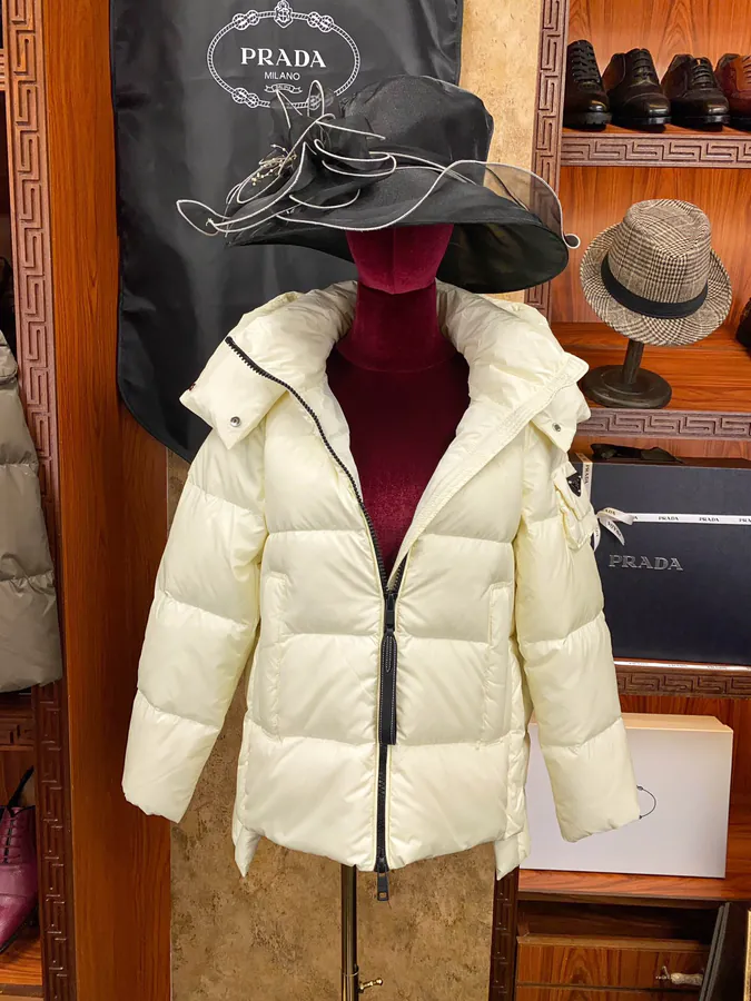 PRAD@ Ladies Hoodie with 95% White Goose Down