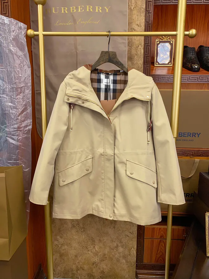 Burberry Functional Cotton Hooded Jacket Unisex