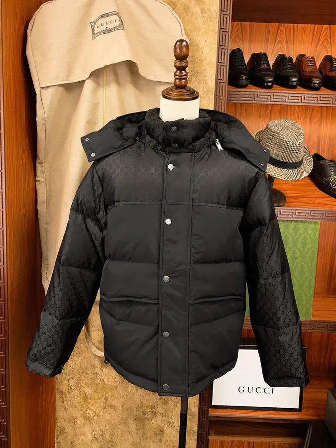 Gucc1 New Down Jacket with Double G Monogram