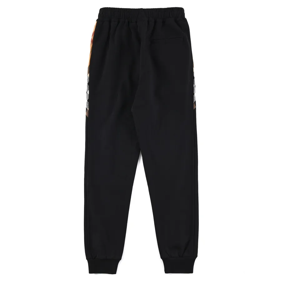 BURBERRY Classic Tartan Patch Logo Trousers Casual Loose Fit
