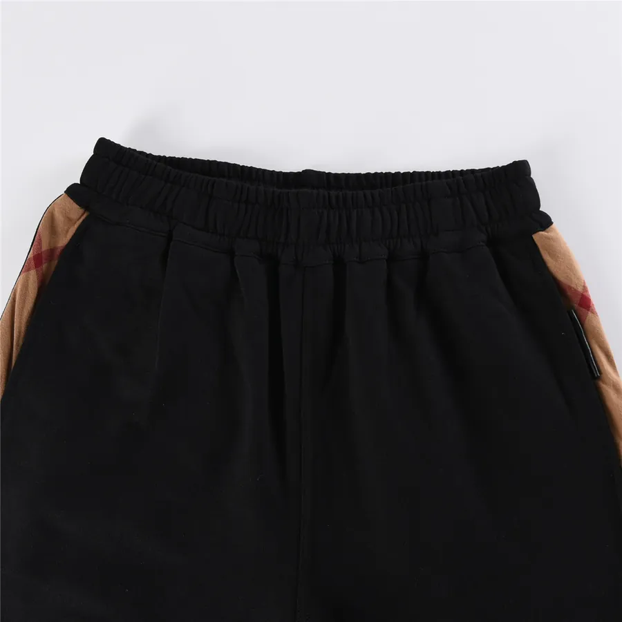 BURBERRY Classic Tartan Patch Logo Trousers Casual Loose Fit