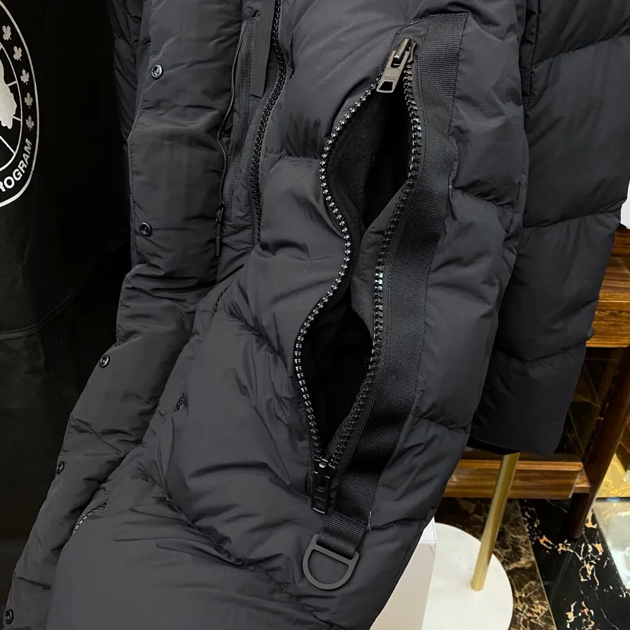 Canada Goose Long Coat Premium Quality, Unisex, Wild Wolf Fur Collar