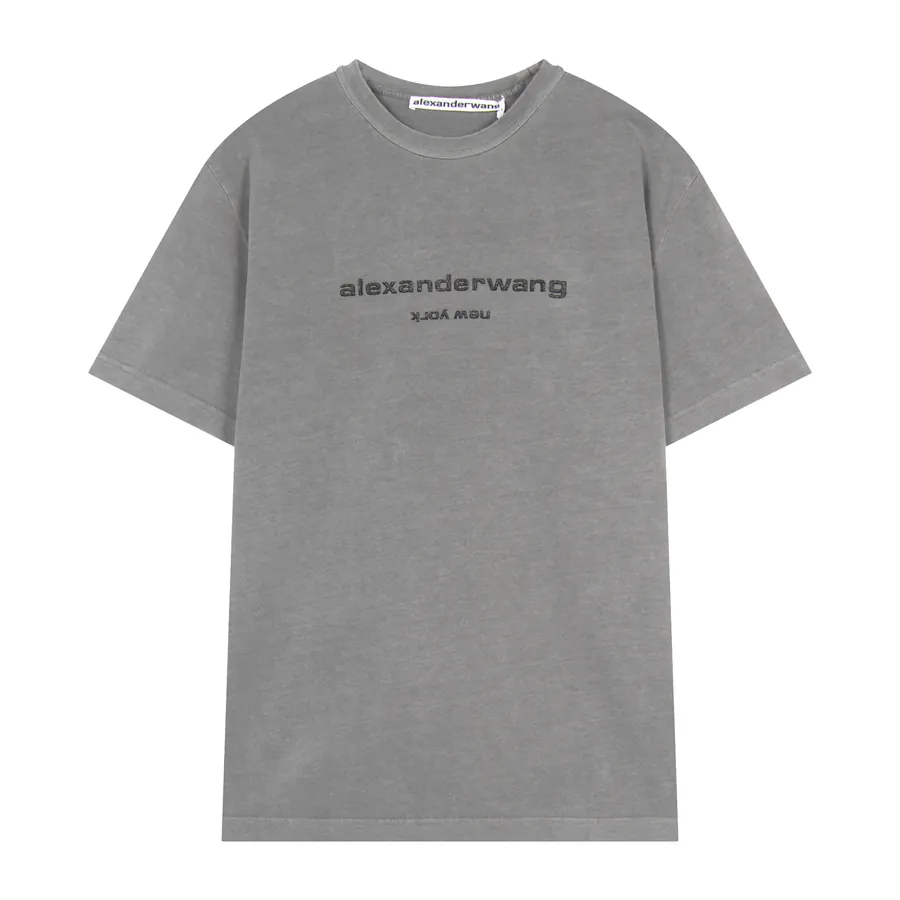 Alexander Wang 2024 Flash Powder Tee Vintage Blue & Concrete Gray