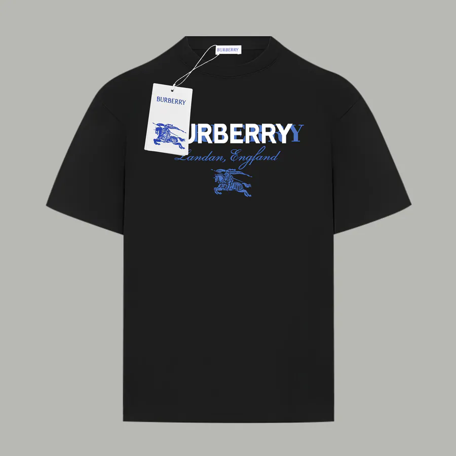 Burberry Classic Tartan Logo Print Cotton T Shirt