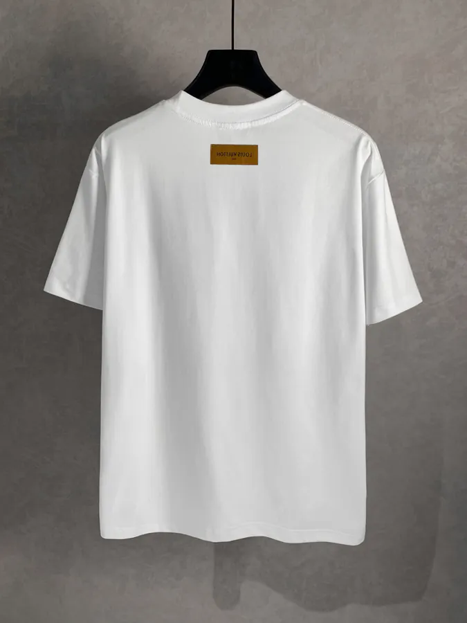 1V Brand Flower Letter Short Sleeve T shirt