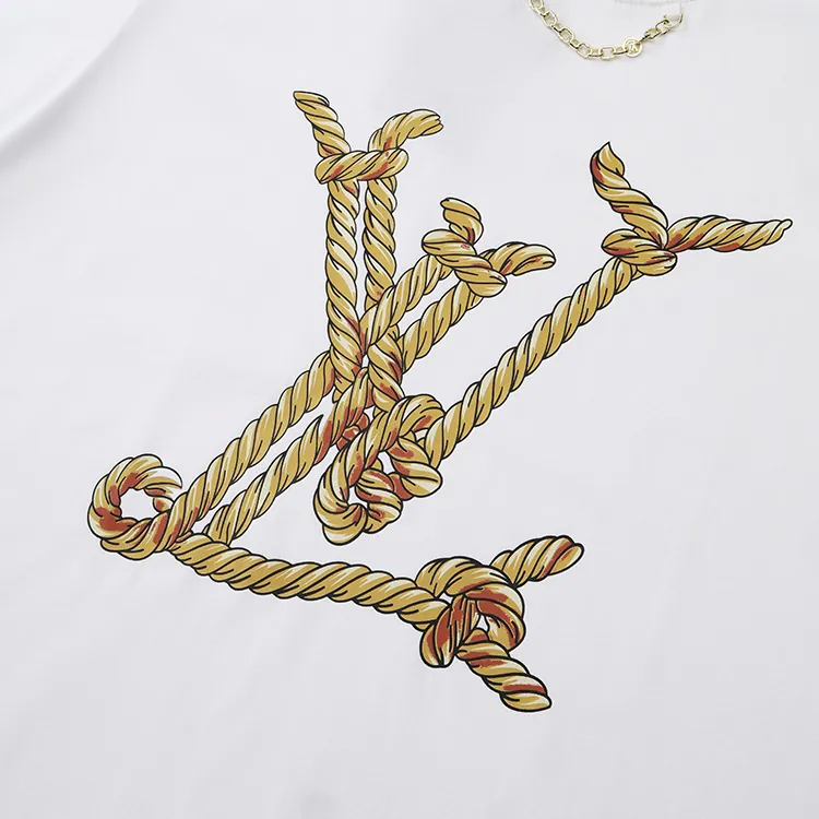 25ss New Metal Chain Print Short Sleeve