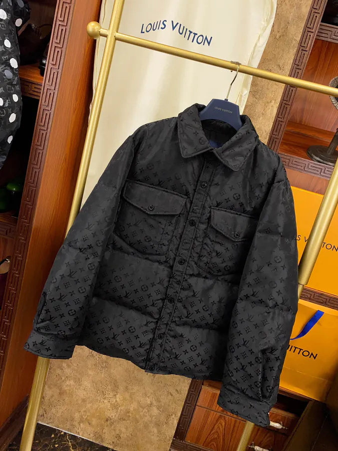 1V Louboutin Premium Down Jacket with Monogram Pattern