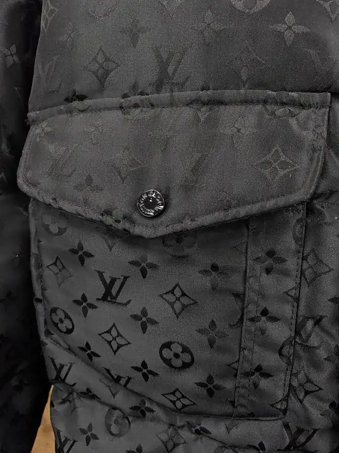 1V Louboutin Premium Down Jacket with Monogram Pattern
