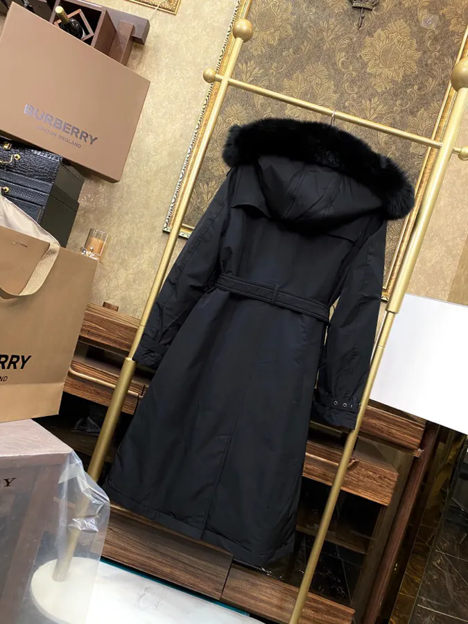 Burberry Long Women's Coat with Original Packaging