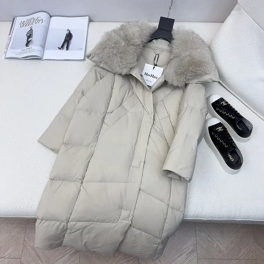 MaXMara Oversized Hooded Down Coat with Dust Bag