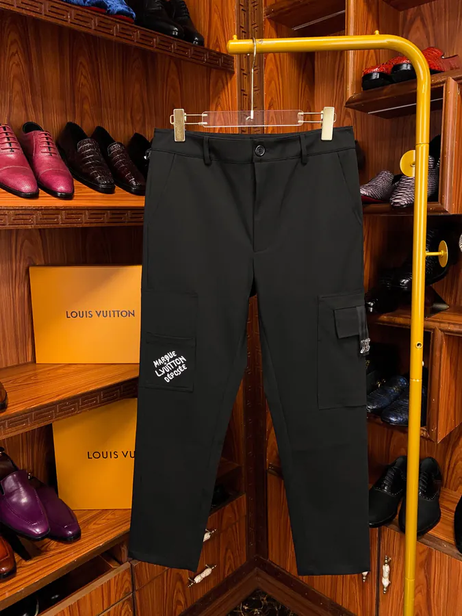 1V Vuitton New Patchwork Denim Work Pants