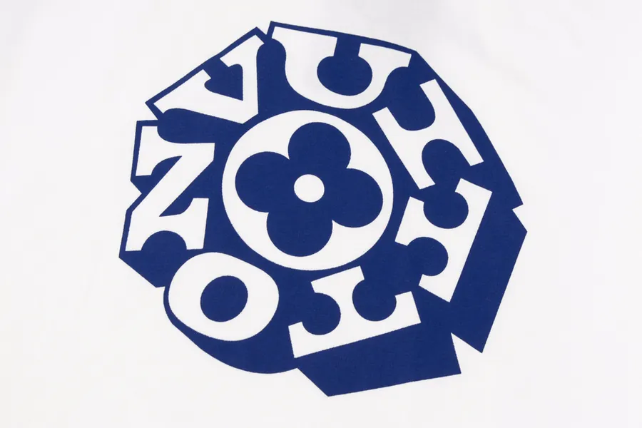 1V Letter Print Short Sleeve T Shirt