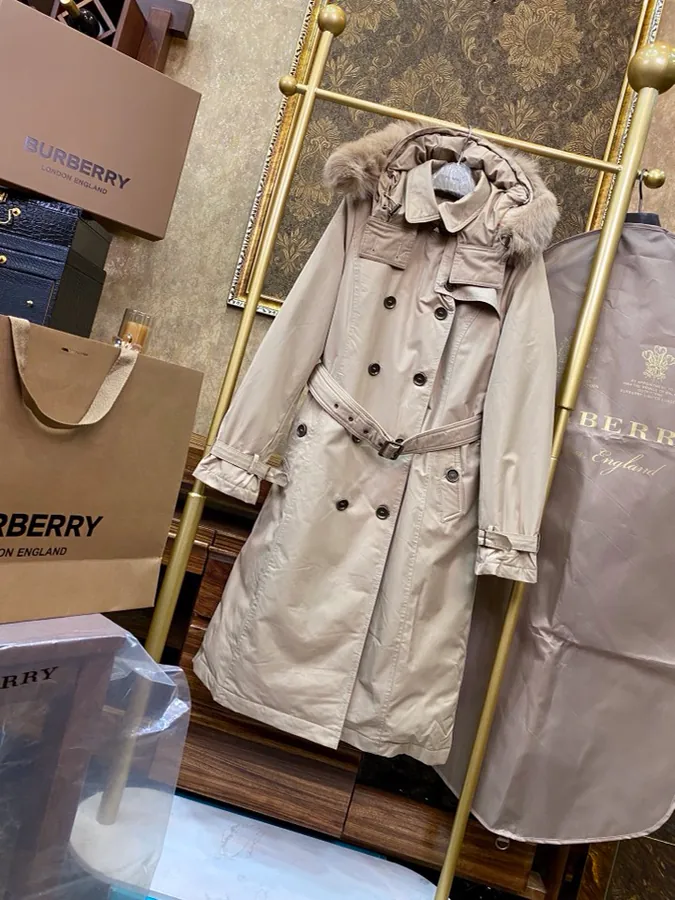 Burberry Long Women's Winter Down Jacket with Original Packaging