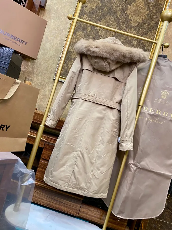 Burberry Long Women's Winter Down Jacket with Original Packaging