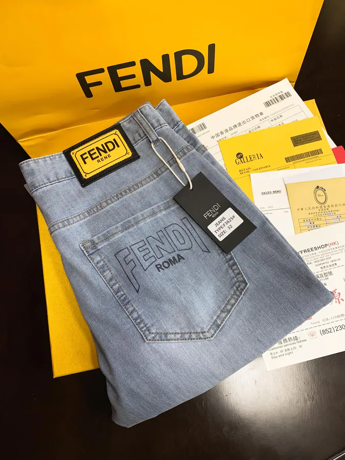 New Arrival FEND Men's Denim Pants Perfect Fit