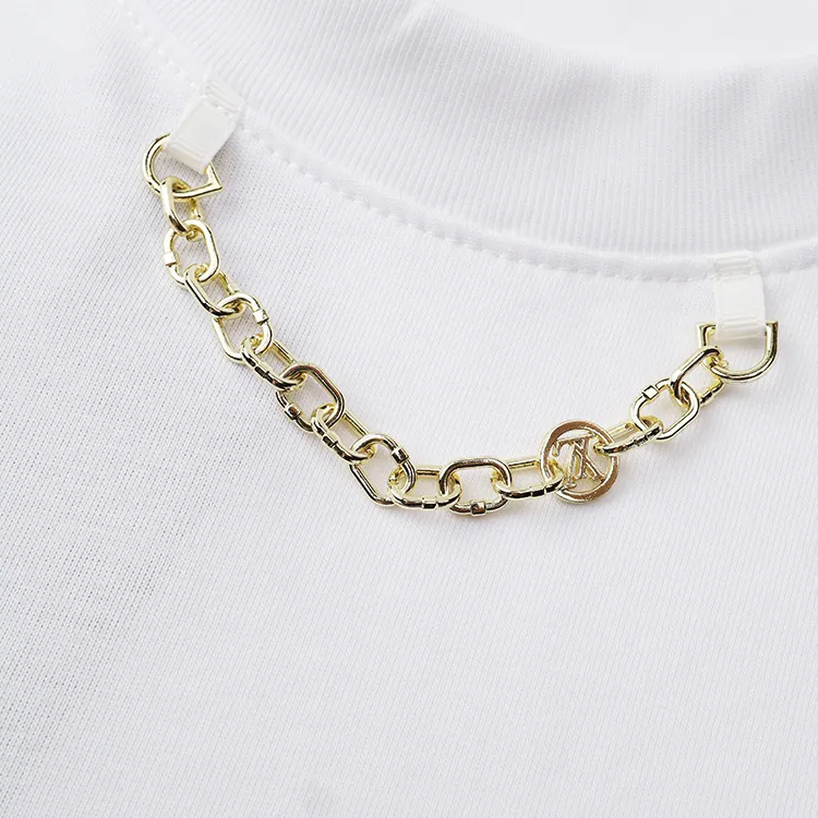 25ss New Metal Chain Print Short Sleeve