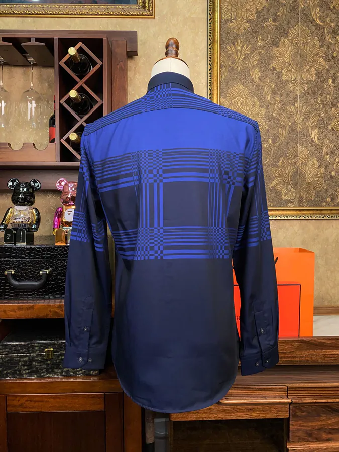 Hermès Men's Shirt Premium Fabric, Anti Fold and Iron Free