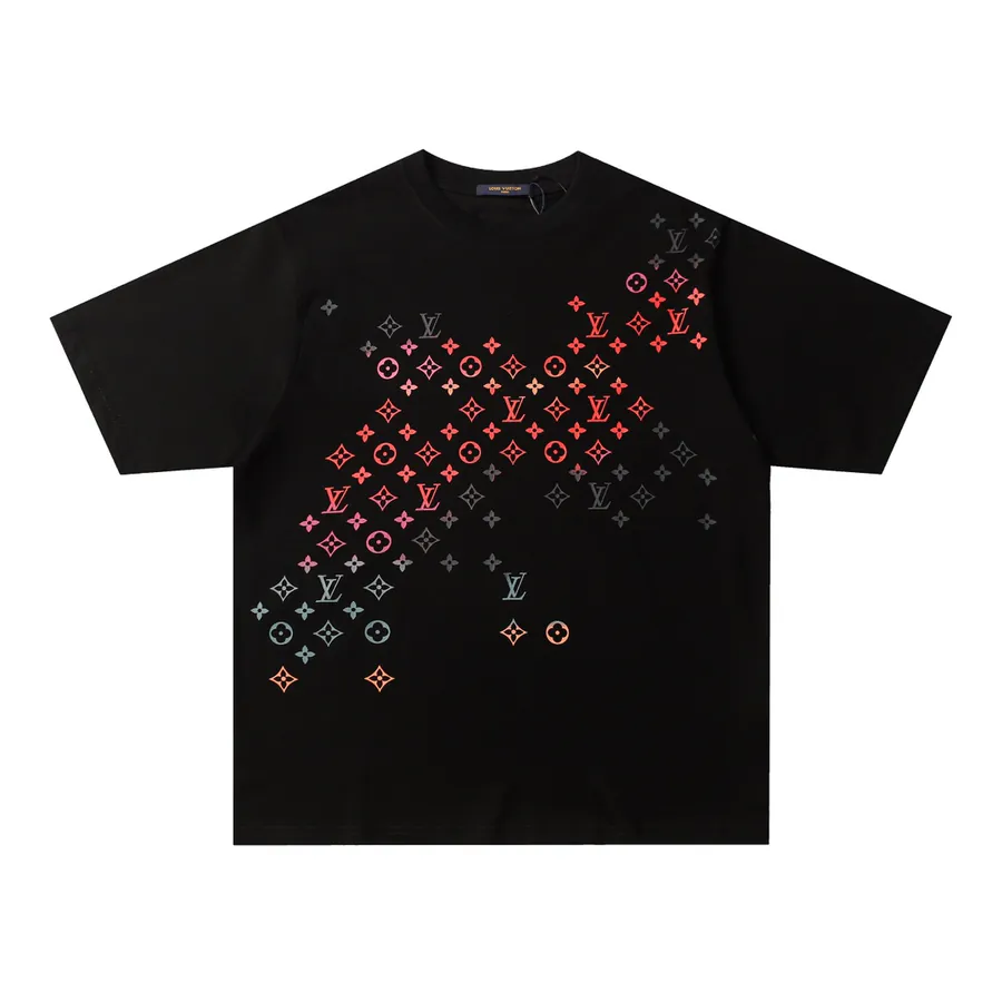 1V A.P.C. Short Sleeve with Color Gradient Logo Print