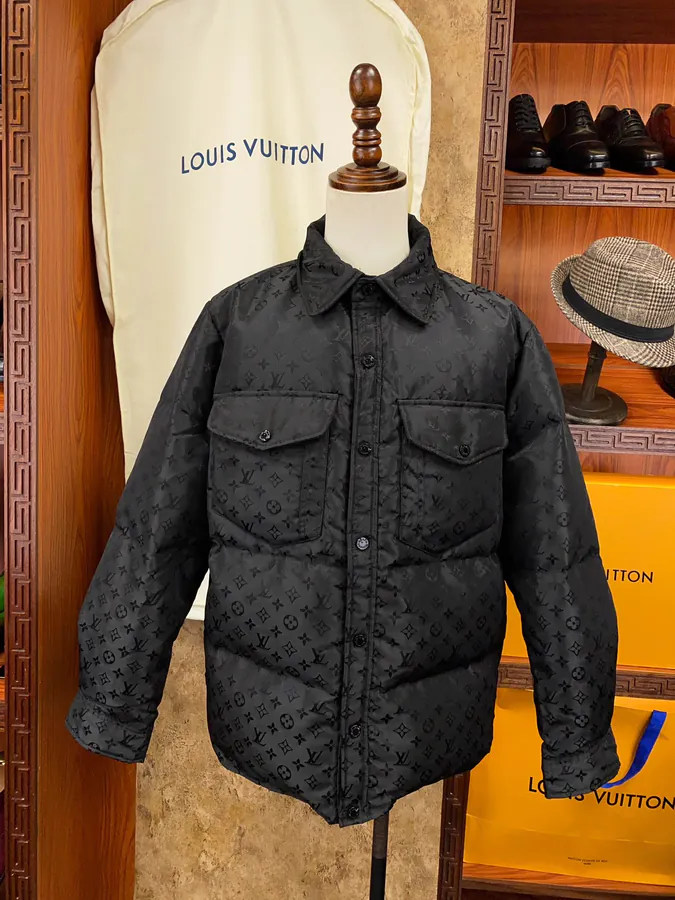 1V Louboutin Premium Down Jacket with Vintage Pattern