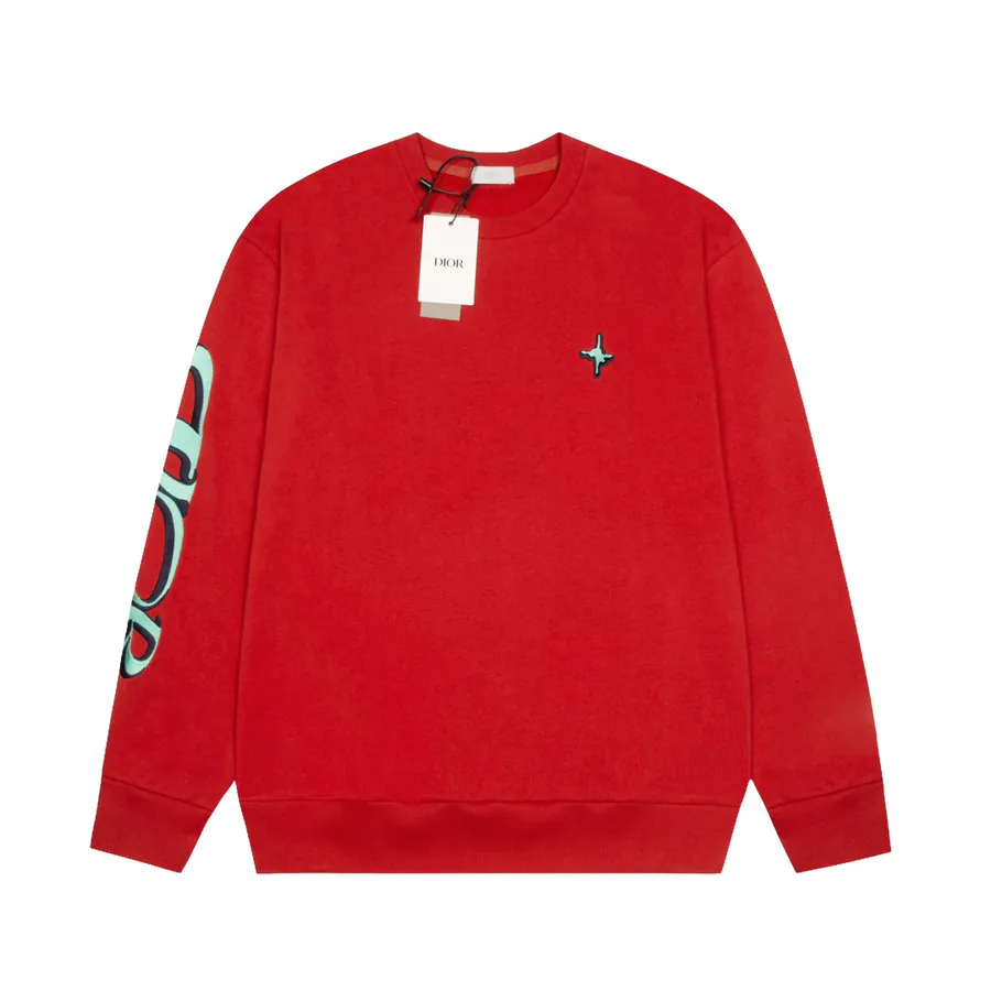 Lewis Hlton Embroidered Letter Round Neck Sweatshirt