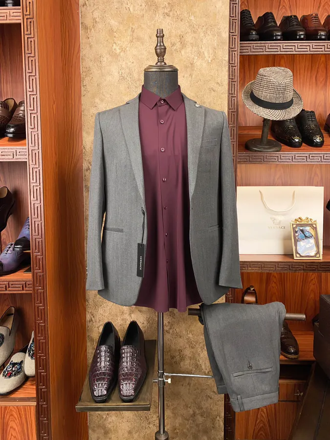 Versace Men's Premium Suit Set Tailored Business & Leisure Wear