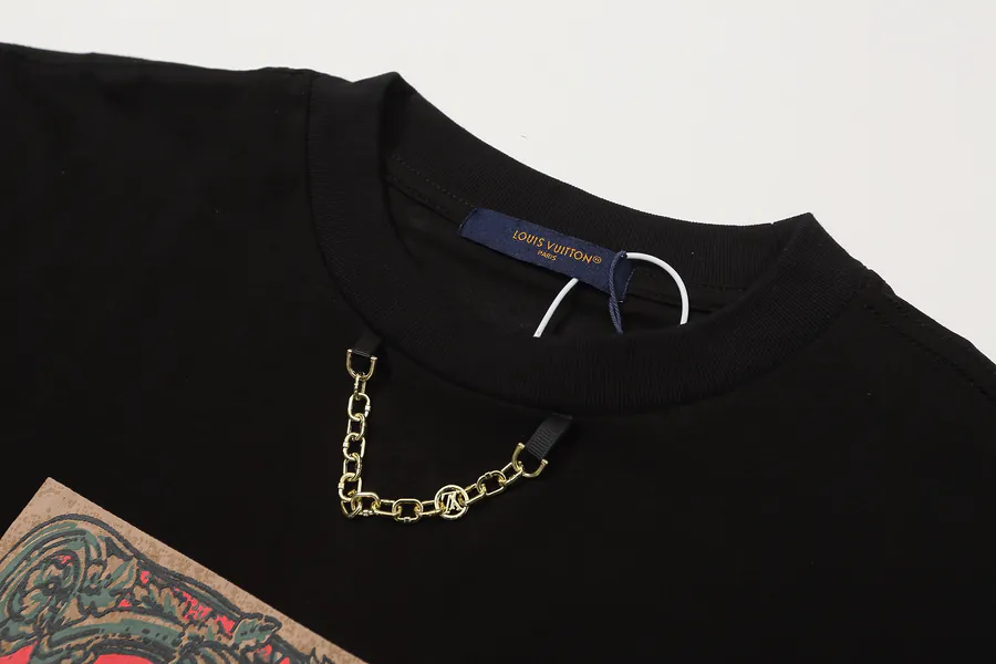 25ss New Metal Chain Print Short Sleeve