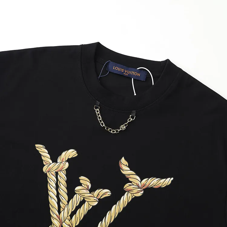 25ss New Metal Chain Print Short Sleeve