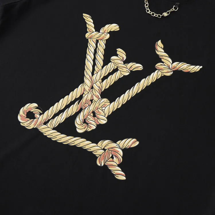 25ss New Metal Chain Print Short Sleeve