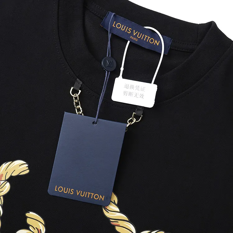 25ss New Metal Chain Print Short Sleeve